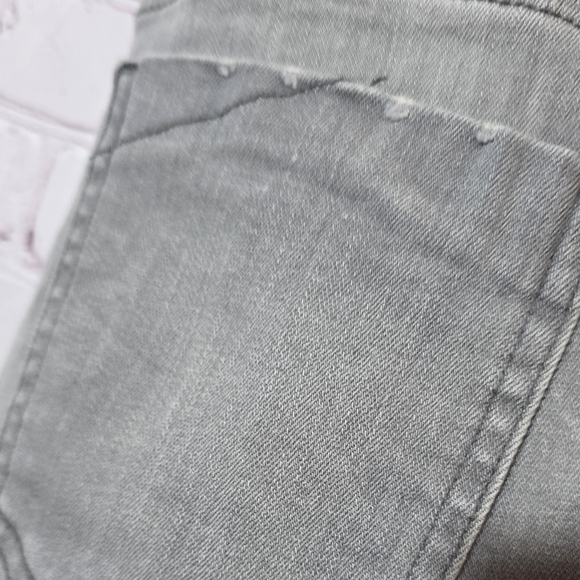 Zara Gray Washed Skinny Women's Jeans Raw Hem Sz 6 - Picture 6 of 6